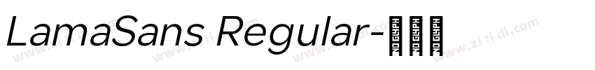 LamaSans Regular字体转换